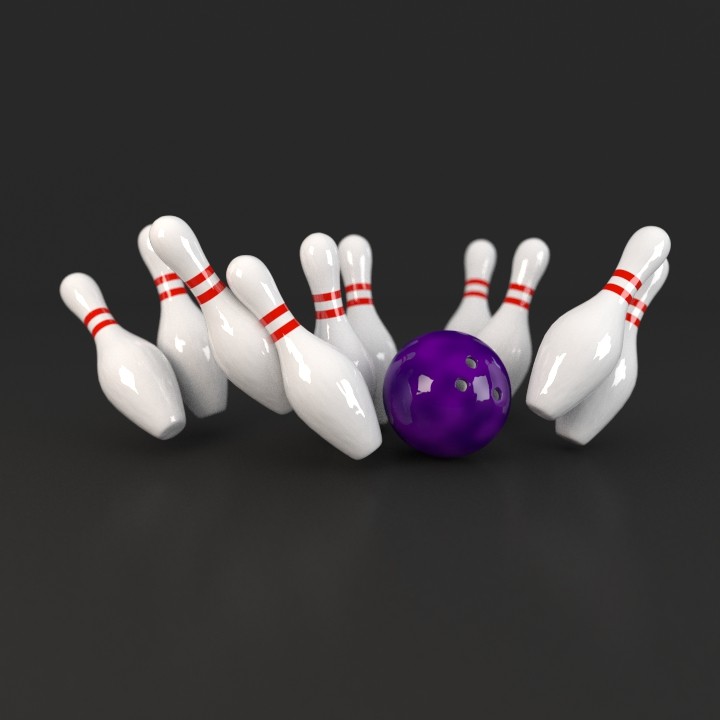 Bowling ball and pins preview image 1